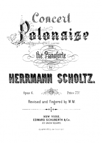 Scholtz - Concert Polonaise - Piano Score - Score