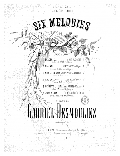 Desmoulins - 6 Mélodies - Score