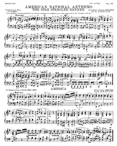 Smith - The Star-Spangled Banner - For Piano solo (Stults) - Piano score with words - one verse