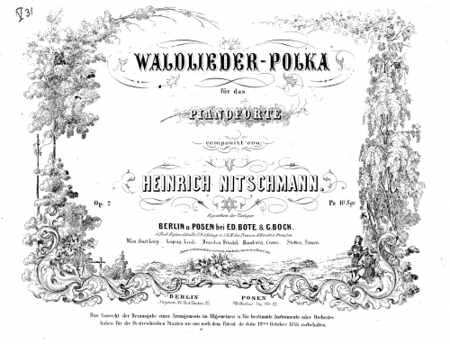 Nitschmann - Waldlieder Polka - Piano Score - Score