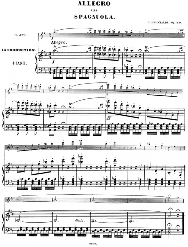 Briccialdi - Allegro alla Spagnuola, Op. 69 - Score