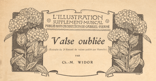 Widor - Valse oubliée - Score