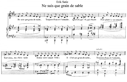 Satie - 3 Poèmes d'amour - Score