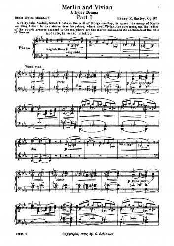 Hadley - Merlin and Vivian - Vocal Score - Score