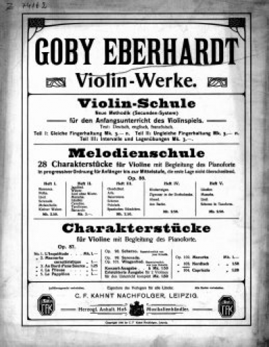 Eberhardt - Nordisch - Scores and Parts - Piano score and violin part
