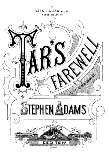 Maybrick - The Tar's Farewell - Piano vocal score and flute part