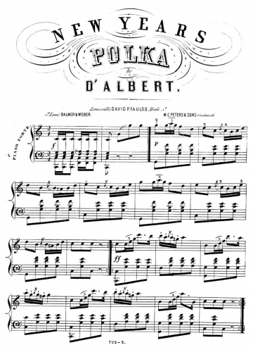 Albert - New Year's polka - Piano score