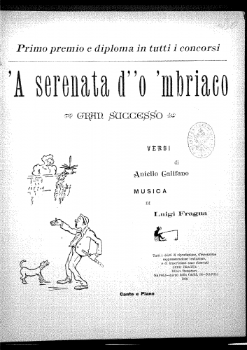 Fragna - 'A serenata d"o 'mbriaco - Score