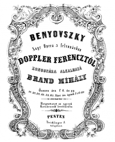 Doppler - Benyovszky - For Piano solo (Mosonyi) - Score