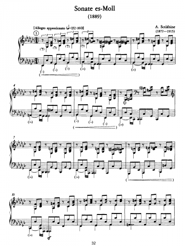 Scriabin - Sonata In E-flat minor - Score