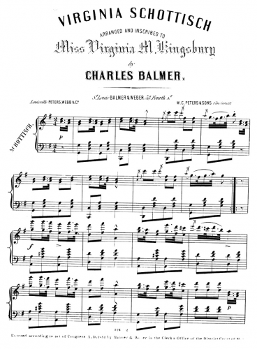 Balmer - Virginia Schottische - Score