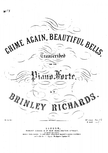 Bishop - Chime again, beautiful bells - For Piano solo (Richards) - Score