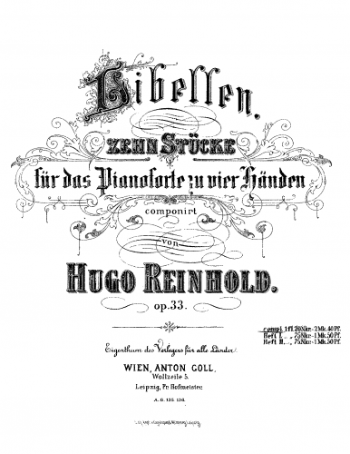 Reinhold - Libellen - Score