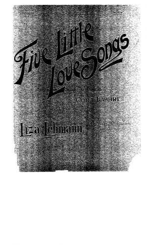 Lehmann - 5 Little Long Songs - Score