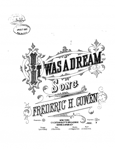 Cowen - It Was A Dream - For Voice and Guitar (Hayden) - Score