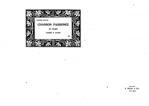 Dunn - Chanson passionée - Score