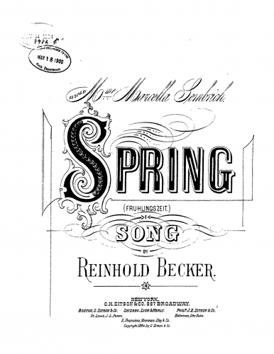 Becker - 3 Lieder - Score
