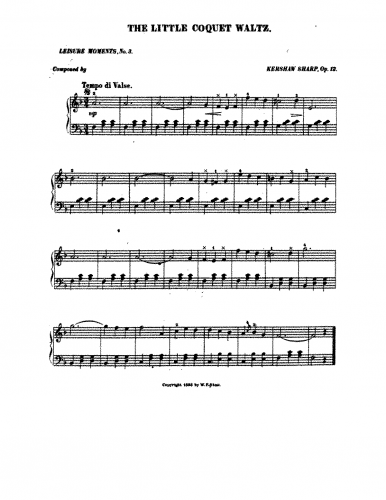 Sharp - Little Coquet Waltz - Piano Score - Score