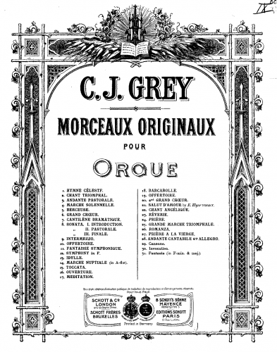 Grey - 6 Pieces for Organ - Score