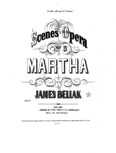 Bellak - Scenes from Martha - Score