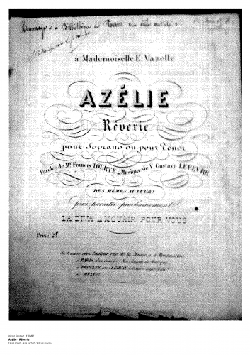 Lefèvre - Azélie - Score