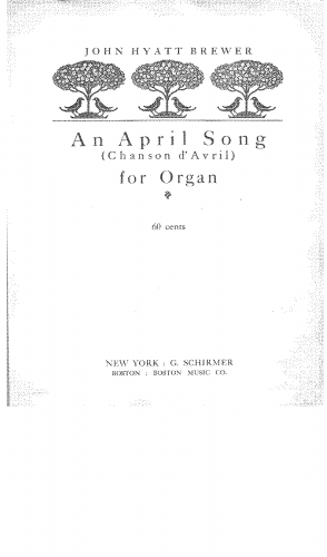 Brewer - An April Song - Score