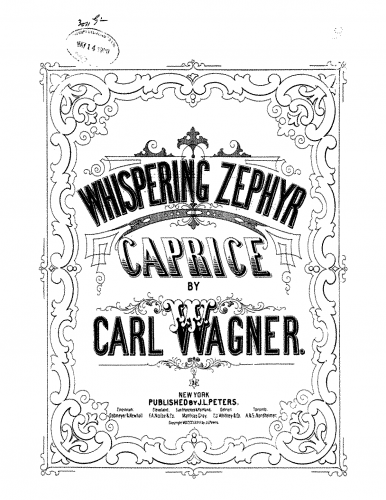 Wagner - Whispering Zephyrs - Piano Score - Score