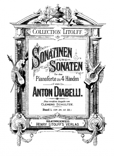 Diabelli - Sonata for Piano 4-hands - Piano Duet Scores - Score