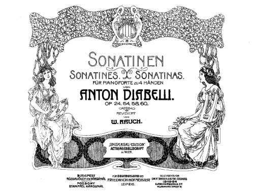 Diabelli - 2 Sonatinas - Piano Duet Scores - Score