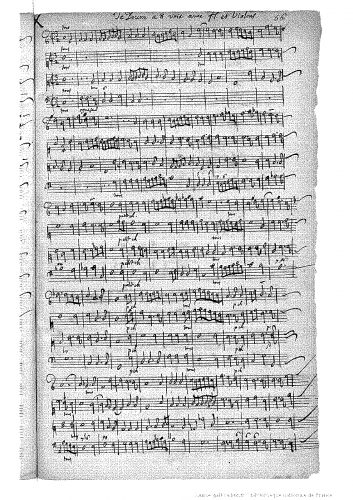 Charpentier - Te Deum á 8 voix avec flûtes et violons - Score