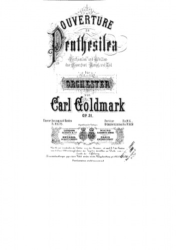 Goldmark - Penthesilea - Score