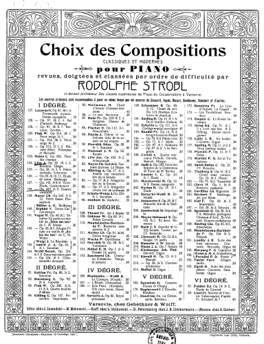 Löw - Douces vacances, Op. 433 No. 3 - Piano Score - Score