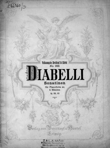 Diabelli - Sonates mignonnes - Piano Duet Scores - Score