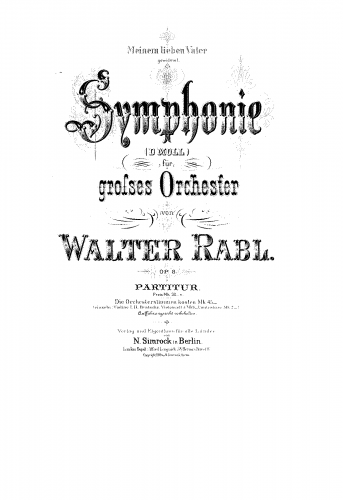 Rabl - Symphony - Score