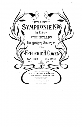 Cowen - Idyllische Symphonie No. 6 in E dur - Score