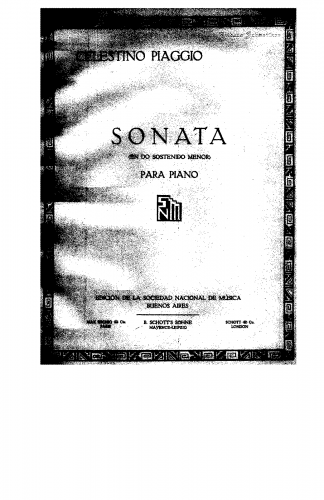 Piaggio - Sonata en do sostenido menor - Score