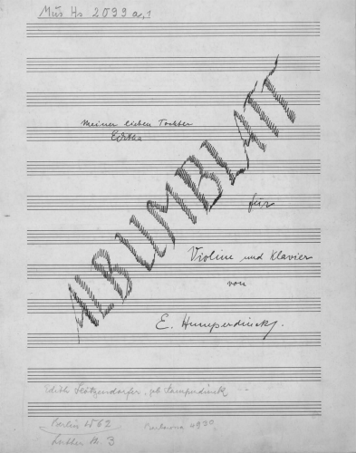 Humperdinck - Albumblatt in F major - Score