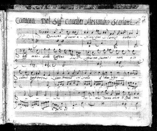 Scarlatti - Dormono l'aure estive - Score