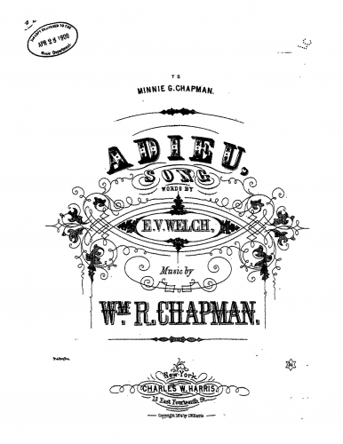 Chapman - Adieu - Score