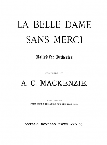Mackenzie - La belle dame sans merci - Score