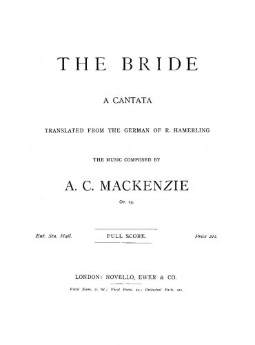 Mackenzie - The Bride - Score