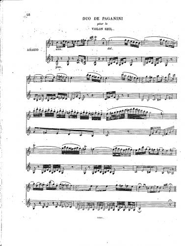Paganini - Sonata in C Major - Score