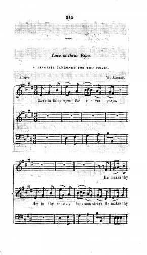 Jackson - Love in thine Eyes for ever plays - Score