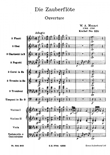Mozart - Die Zauberflöte - Overture - Score