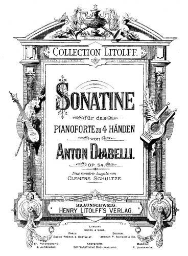 Diabelli - Sonatina - Piano Duet Scores - Score