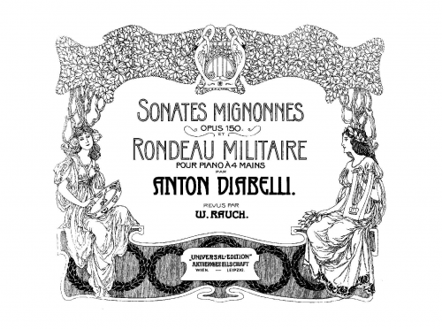 Diabelli - 3 Sonatinas - Piano Duet Scores Sonatina No. 3 - Mvt. III: Rondeau militaire