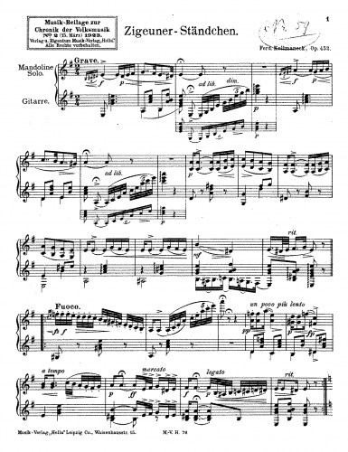 Kollmaneck - Zigeuner-Ständchen - Score