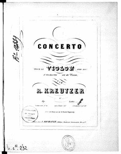 Kreutzer - Violin Concerto No. 19 - Violin solo