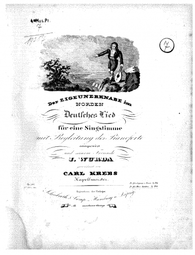 Krebs - Der Zigeunerknabe im Norden, Op. 50 - piano score