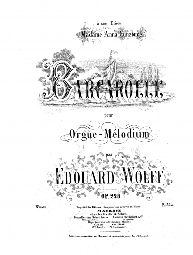 Wolff - Barcarolle - Score
